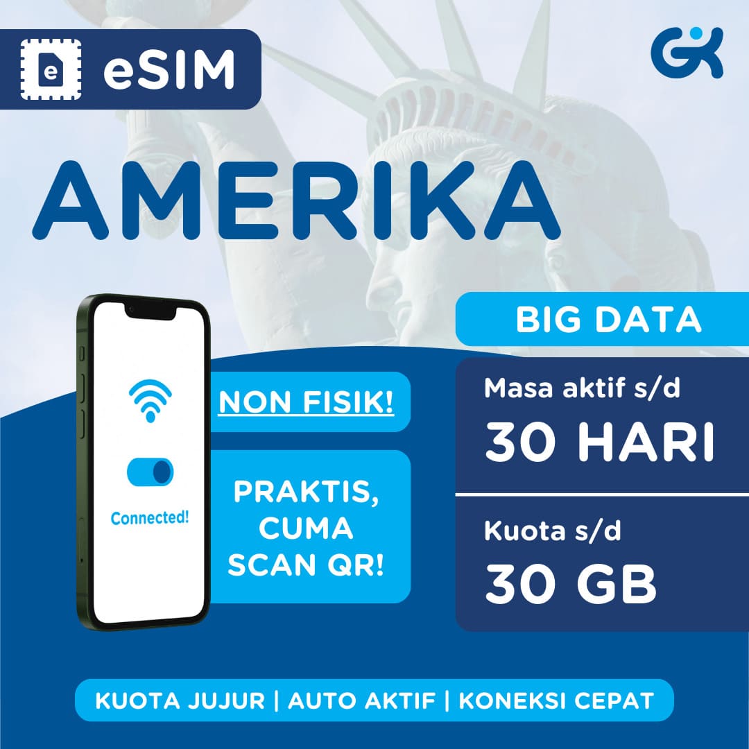 eSIM Amerika Kuota Besar